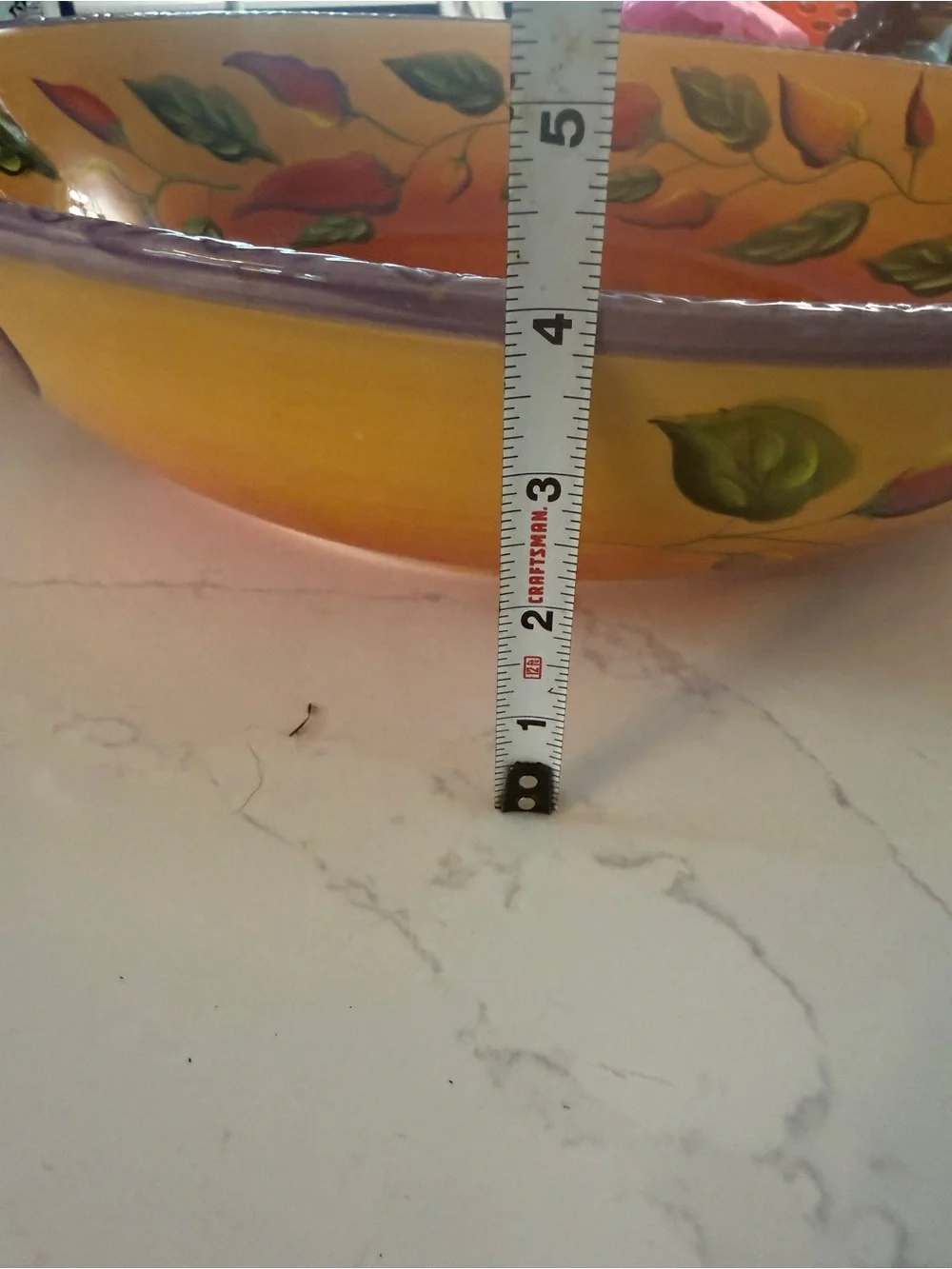 Clay Art Chili Fiesta Large Serving Bowl Hand Painted Stonelite 16